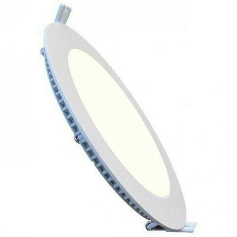 LED Downlight Slim - Inbouw Rond 18W - Daglicht Wit 4200K - Mat Wit Aluminium - &Oslash;225mm