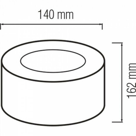 LED Downlight - Opbouw Rond Hoog XL 10W - Natuurlijk Wit 4200K - Mat Zwart Aluminium - &Oslash;140mm