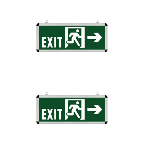 LED Noodverlichting Exit - 2 Pack - Hangend - 3W