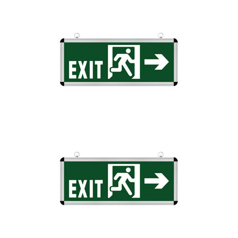 LED Noodverlichting Exit - 2 Pack - Hangend - 3W