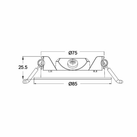 LED Downlight Slim - Inbouw Rond 3W - Warm Wit 3000K - Mat Wit Aluminium - &Oslash;85mm - IP40