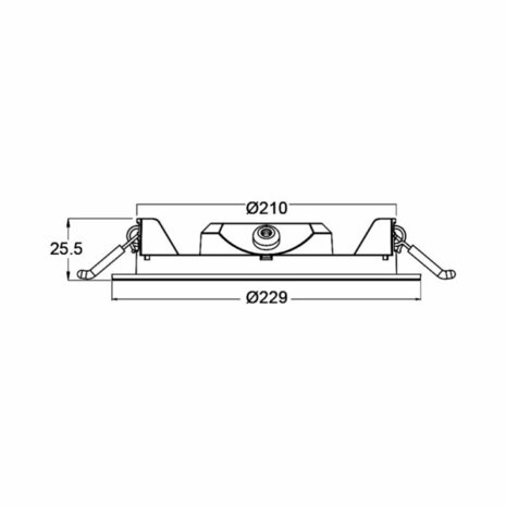 LED Downlight Slim - Inbouw Rond 18W - Daglicht Wit 4200K - Mat Wit Aluminium - &Oslash;229mm - IP40