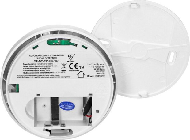 Rookmelder op batterij - inclusief batterij - EN14604