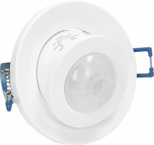 LED PIR bewegingsmelder - 360&deg; detectie - Inbouw plafond - Rond - Wit - 800 Watt