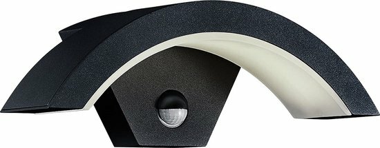 Led Buiten Wandlamp - Dynamic-1S - met Bewegings sensor - 12w - 4200K Daglicht - 828 Lumen - Zwart - IP65