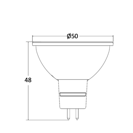 Led spot MR16 Fitting 12V 4.5w 3000K warm wit 36&deg;