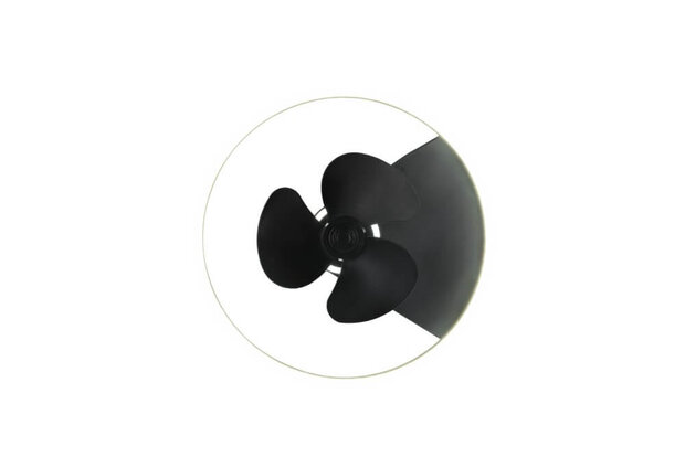 Reality Plafondventilator Borgholm LED 30W Zwart