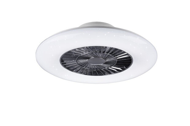 Reality Visby Plafond Ventilator d:60cm wit/chroom met LED 3000-6500k