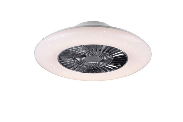 Reality Visby Plafond Ventilator d:60cm wit/chroom met LED 3000-6500k