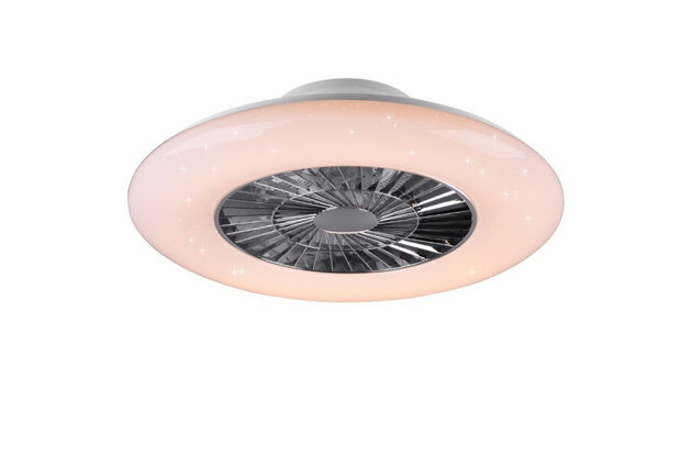 Reality Visby Plafond Ventilator d:60cm wit/chroom met LED 3000-6500k