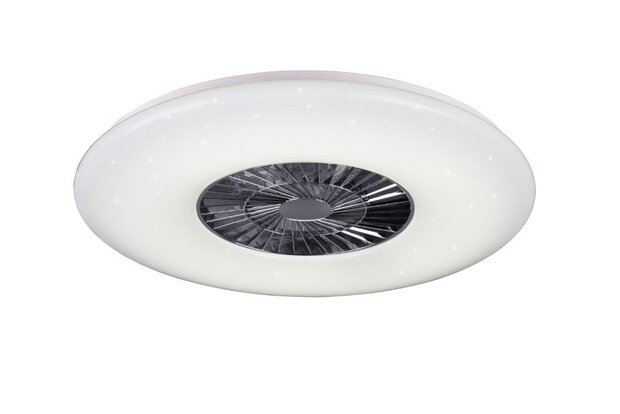 Reality Visby Plafond Ventilator d:60cm wit/chroom met LED 3000-6500k  &Oslash;: 75