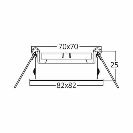 Inbouwspots - Vierkant Inbouw spot - Kantelbaar - Wit - Geschikt voor LED 