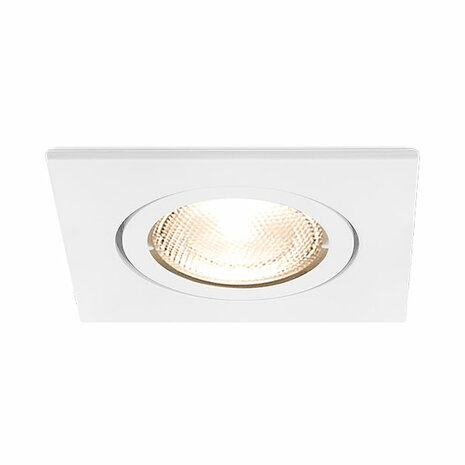 Inbouwspots - Vierkant Inbouw spot - Kantelbaar - Wit - Geschikt voor LED 