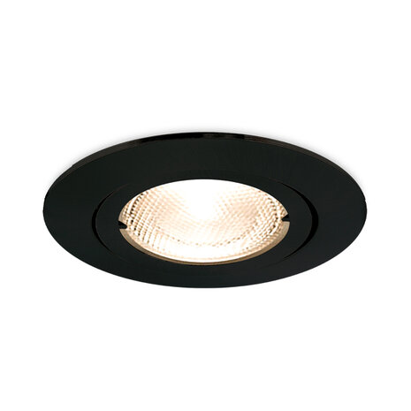 Inbouwspots - Rond Inbouw spot - Kantelbaar - Zwart - Geschikt voor LED