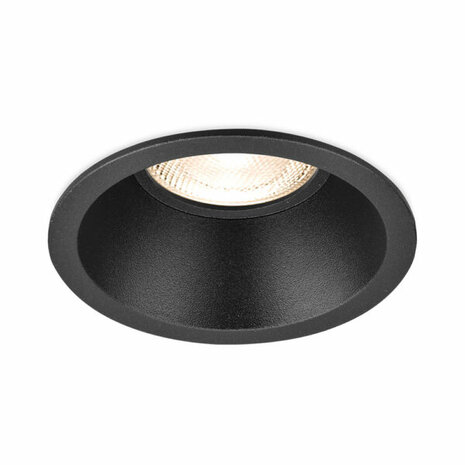 Inbouwspots - Rond Inbouw spot - Mat Zwart - &Oslash; 86 mm - Geschikt voor LED