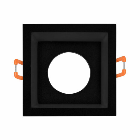Inbouwspots - Vierkant Inbouw spot - Mat Zwart - 85mm - Geschikt voor LED