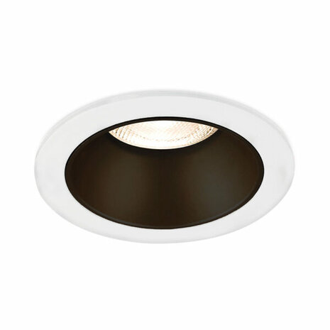 Inbouwspots - Rond Inbouw spot - Wit/Zwart - &Oslash; 85 mm - Geschikt voor LED
