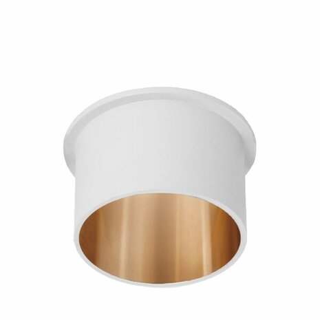 Inbouwspots - Rond Inbouw spot - Wit/Goud - &Oslash; 70 mm - Geschikt voor LED