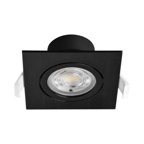 LED Spot - Inbouwspot - 7W - CCT 3000K 4000K 6000K - Mat Zwart - Vierkant - Kantelbaar - Dimbaar