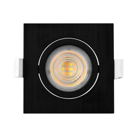 LED Spot - Inbouwspot - 7W - CCT 3000K 4000K 6000K - Mat Zwart - Vierkant - Kantelbaar - Dimbaar