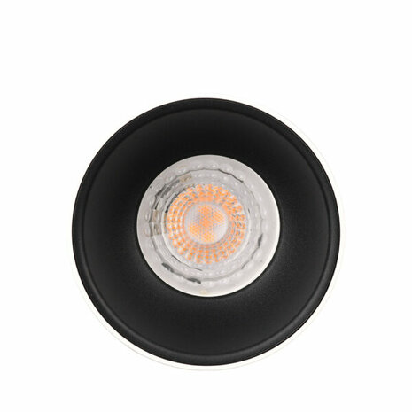 Downlight - Opbouw Rond - GU10 Fitting - Mat Zwart/Goud Aluminium - &Oslash;94mm