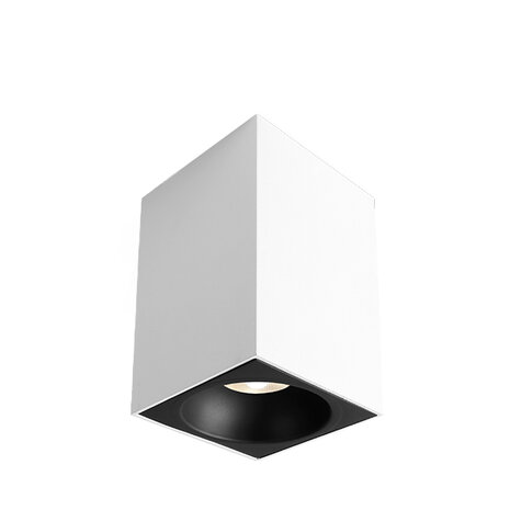 Downlight - Opbouw Vierkant - GU10 Fitting - Mat Wit Aluminium - 97mm