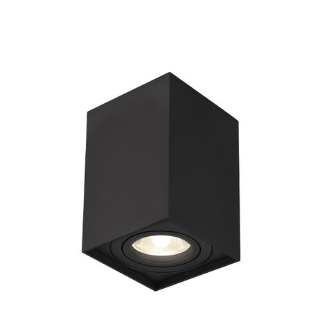 Downlight - Opbouw Vierkant - GU10 Fitting - Mat Zwart Aluminium - 97mm