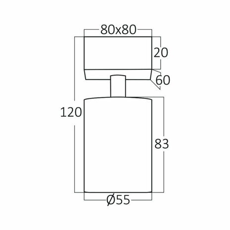 Plafondspot - GU10 Fitting - 1-lichts - Rond - Mat Wit - Kantelbaar - Aluminium