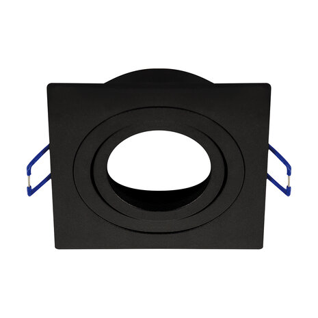 Inbouwspots - Luba D - Vierkant Inbouw spot - Kantelbaar - Zwart - 93mm - Geschikt voor LED