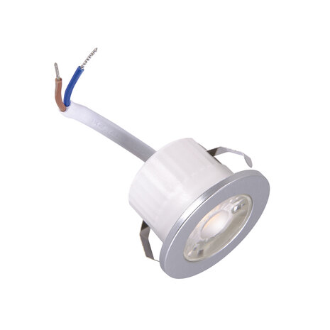 LED Veranda Spot Verlichting - Mini Spot -  3W - Natuurlijk Wit 4200K - Vierkant - Chroom - Aluminium - IP44