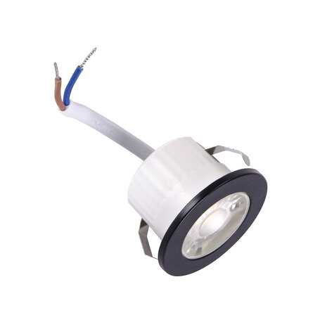 LED Veranda Spot Verlichting - Mini Spot -  3W - Natuurlijk Wit 4200K - Rond - Zwart - Aluminium - IP44