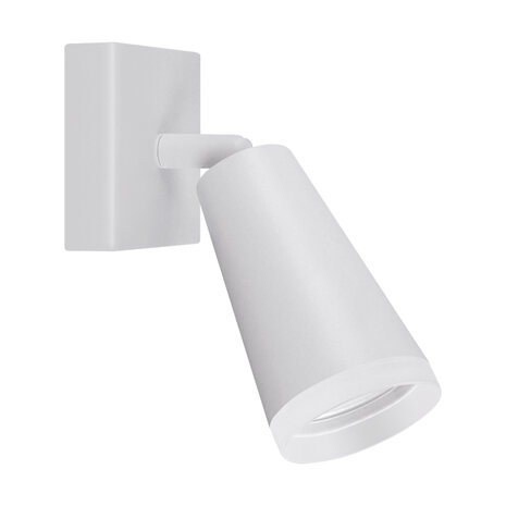 Plafondspot - GU10 Fitting - 1-lichts - Rond - Mat Wit - Kantelbaar - Aluminium - Acrylic