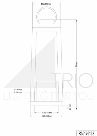 Reality LOJA - Tafellamp - Mat zwart - SMD LED - Solar - Buitenlamp