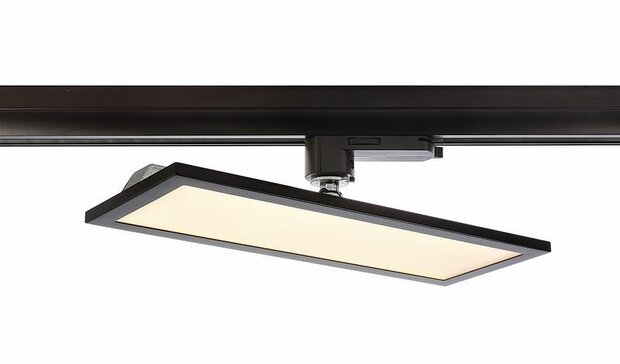 Track system 3-Phases 230V Panel Track Light 3000K Warm wit- Zwart