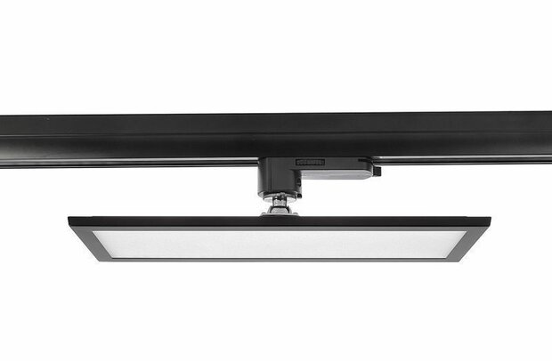 Track system 3-Phases 230V Panel Track Light 3000K Warm wit- Zwart