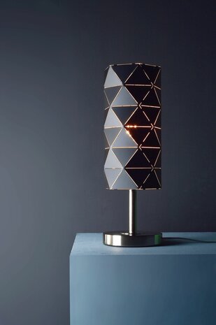 Deko-Light Asterope - Tafellampen woonkamer met kap - Slaapkamer - E27 - Zwart