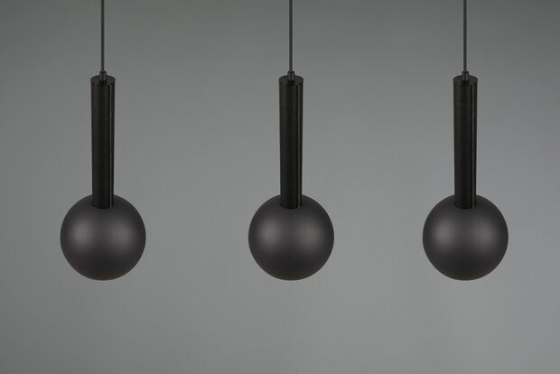 CINQUE Hanglamp Ciliana 3-lichts Zwart