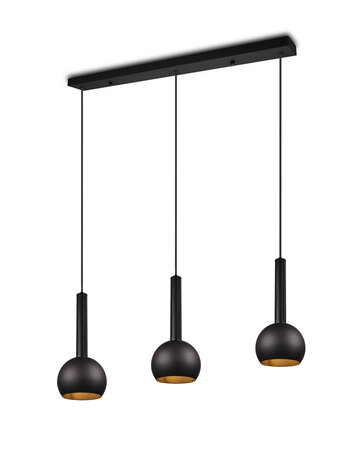CINQUE Hanglamp Ciliana 3-lichts Zwart