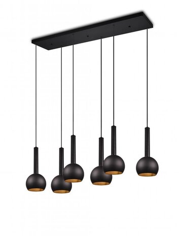CINQUE Hanglamp Ciliana 6-lichts Zwart