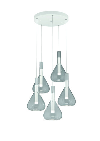 CINQUE Hanglamp Cipera 5-lichts Wit