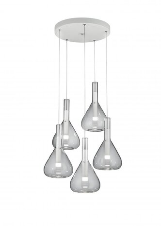 CINQUE Hanglamp Cipera 5-lichts Wit