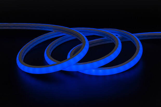 25 meter NEON LED Strip / Neon Flex - 5 Watt/meter - 230V - Waterdicht IP65 - Blauw