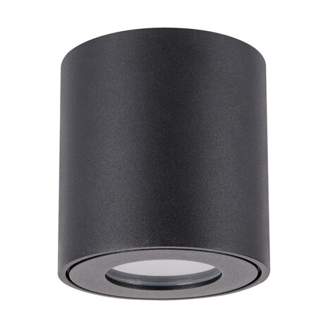 Zorba Plafondlamp - Opbouw Buiten Spot Armatuur - GU10 fitting - Rond - Zwart-IP54