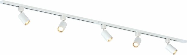 Focus Rail verlichting set van 5 Rail Armatuur GU10 Fitting - L:2m Wit