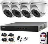 KIT HIKVISION 4 MP HDTVI Full HD DVR 4 ch H.265 + 4x Turret Camera 4 MP 2.8mm IR20m HDD 2Tb