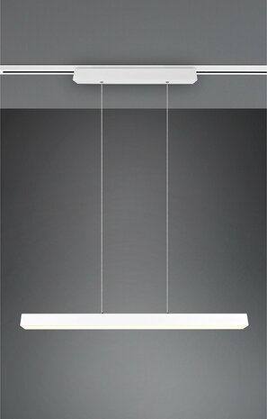 LED Railverlichting - Hanglamp - DUOLINE Up and Down - 2 Fase - 29W - Warm Wit 3000K - Dimbaar - Rechthoek - Mat Wit - Aluminium