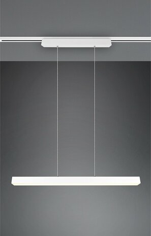 LED Railverlichting - Hanglamp - DUOLINE Up and Down - 2 Fase - 29W - Warm Wit 3000K - Dimbaar - Rechthoek - Mat Wit - Aluminium