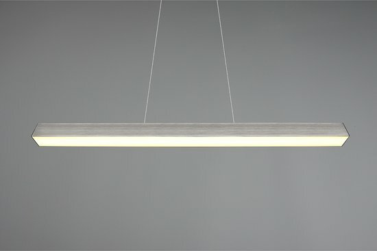 LED Railverlichting - Hanglamp - DUOLINE Up and Down - 2 Fase - 29W - Warm Wit 3000K - Dimbaar - Rechthoek - Mat Nikkel - Aluminium