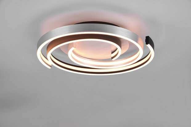 Trio Plafondlamp Caya Geborsteld aluminium