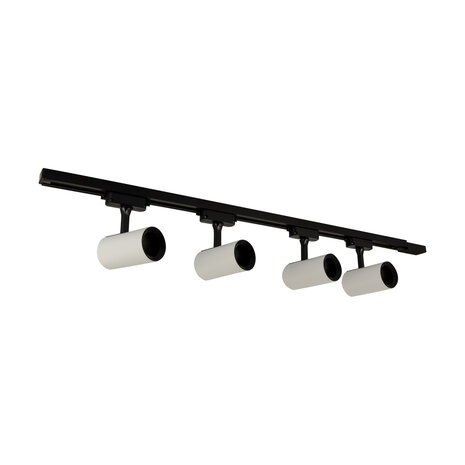 LUTER 1-Fase Railverlichting - GU10 &ndash; 100cm &ndash; I-vorm - 4 spots - Railsysteem&ndash; Wit